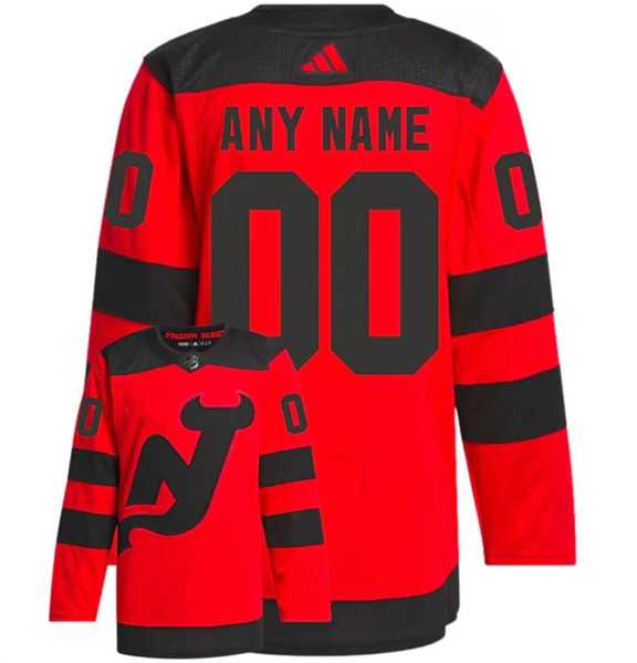 Men%27s New Jersey Devils Custom Red 2023-2024 Stadium Series Stitched Jersey
